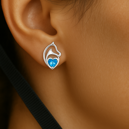 Horse Mission Earrings (925 Sterling Silver)