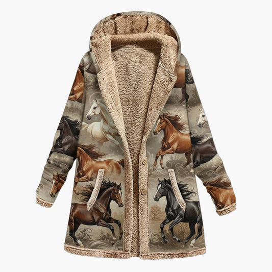Women's Warm Plush Horse Coat