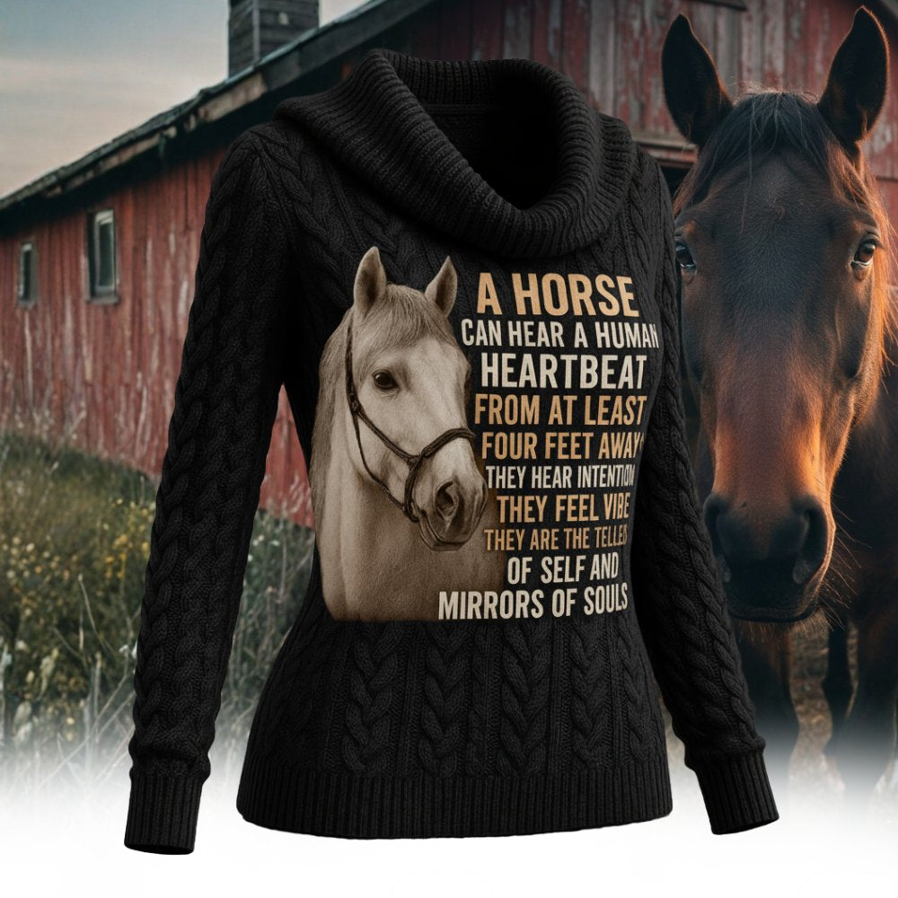 Horse Heartbeat Knit Sweater
