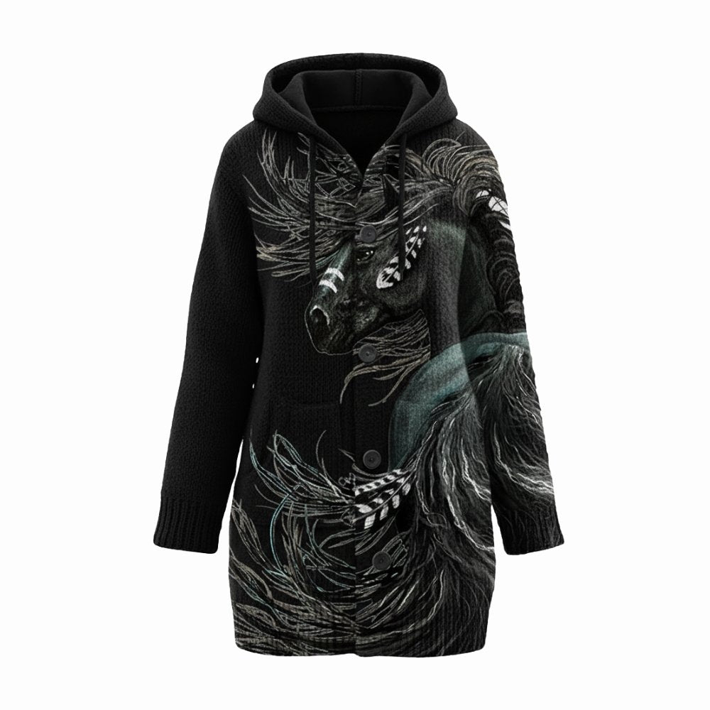 Women's Horse Knitted Coat