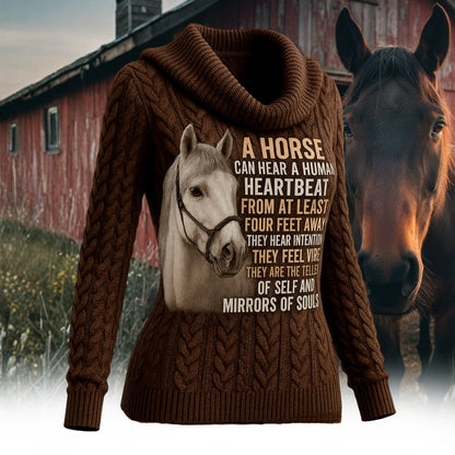 Horse Heartbeat Knit Sweater