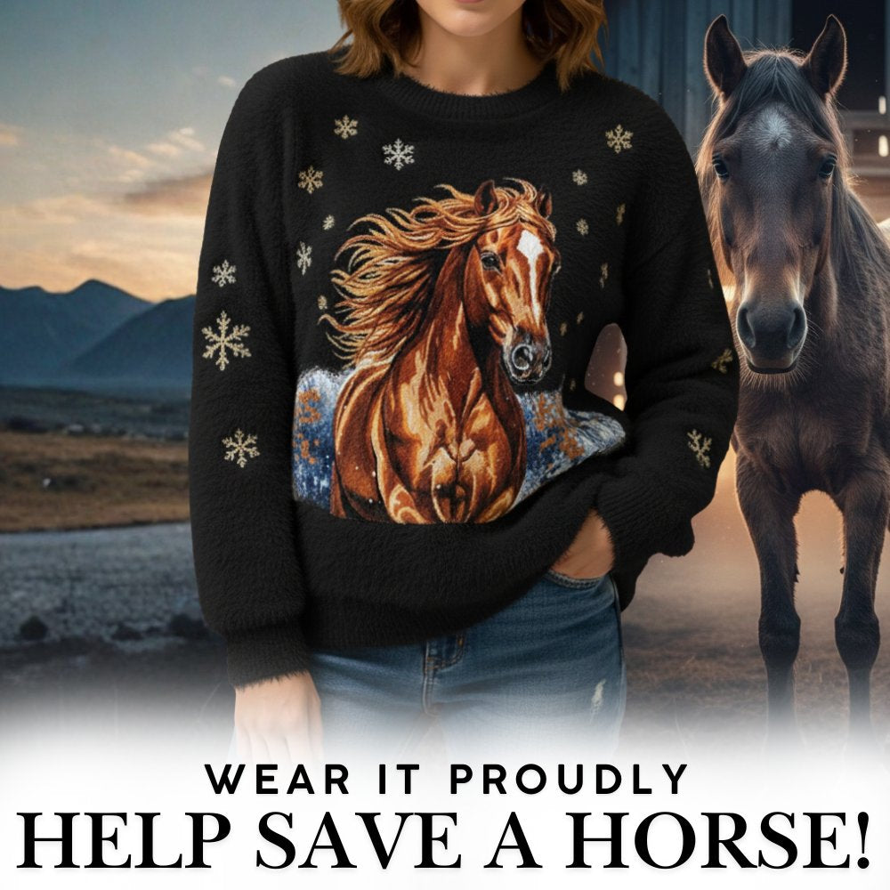 Horse Cozy Plush Sweater