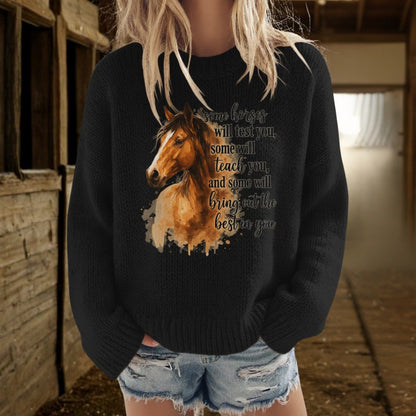 Oversized Horse Knit Sweater