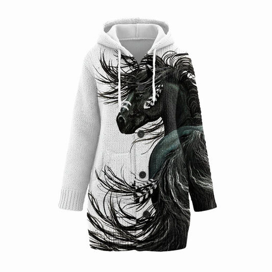 Women's Horse Knitted Coat