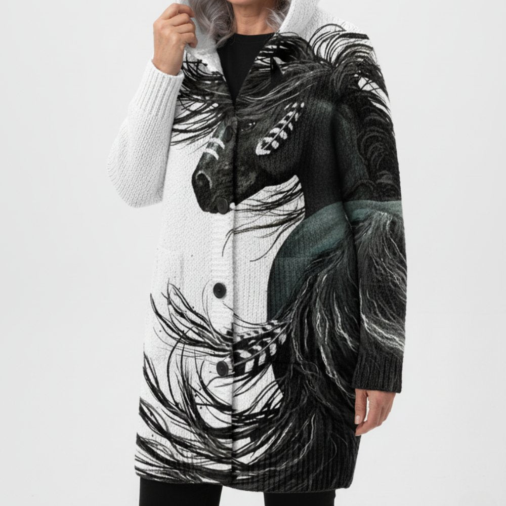 Women's Horse Knitted Coat