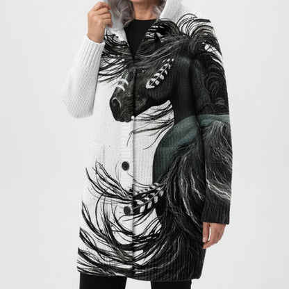 Women's Horse Knitted Coat