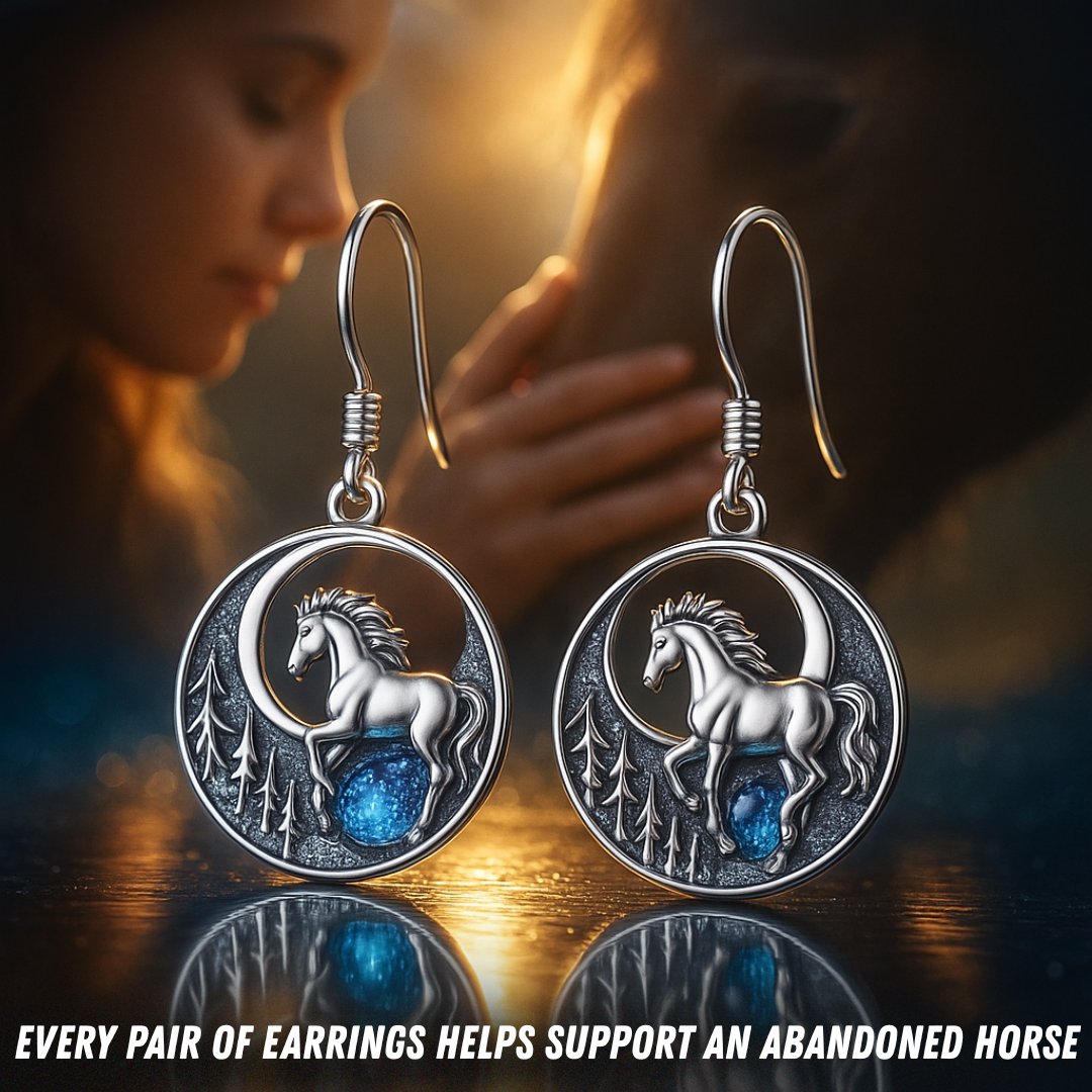 Horse Mission Steed Earrings (925 Sterling Silver)