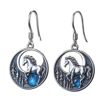 Horse Mission Steed Earrings (925 Sterling Silver)