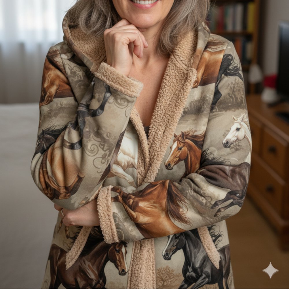 Women's Warm Plush Horse Coat