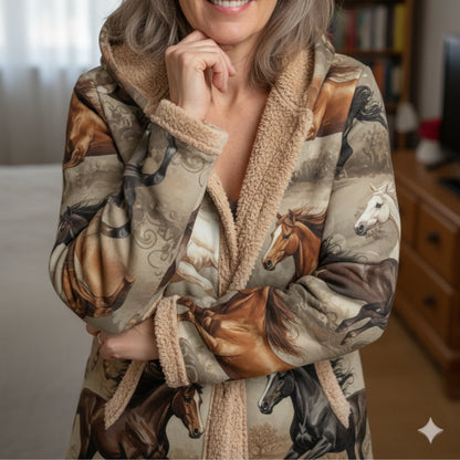 Women's Warm Plush Horse Coat