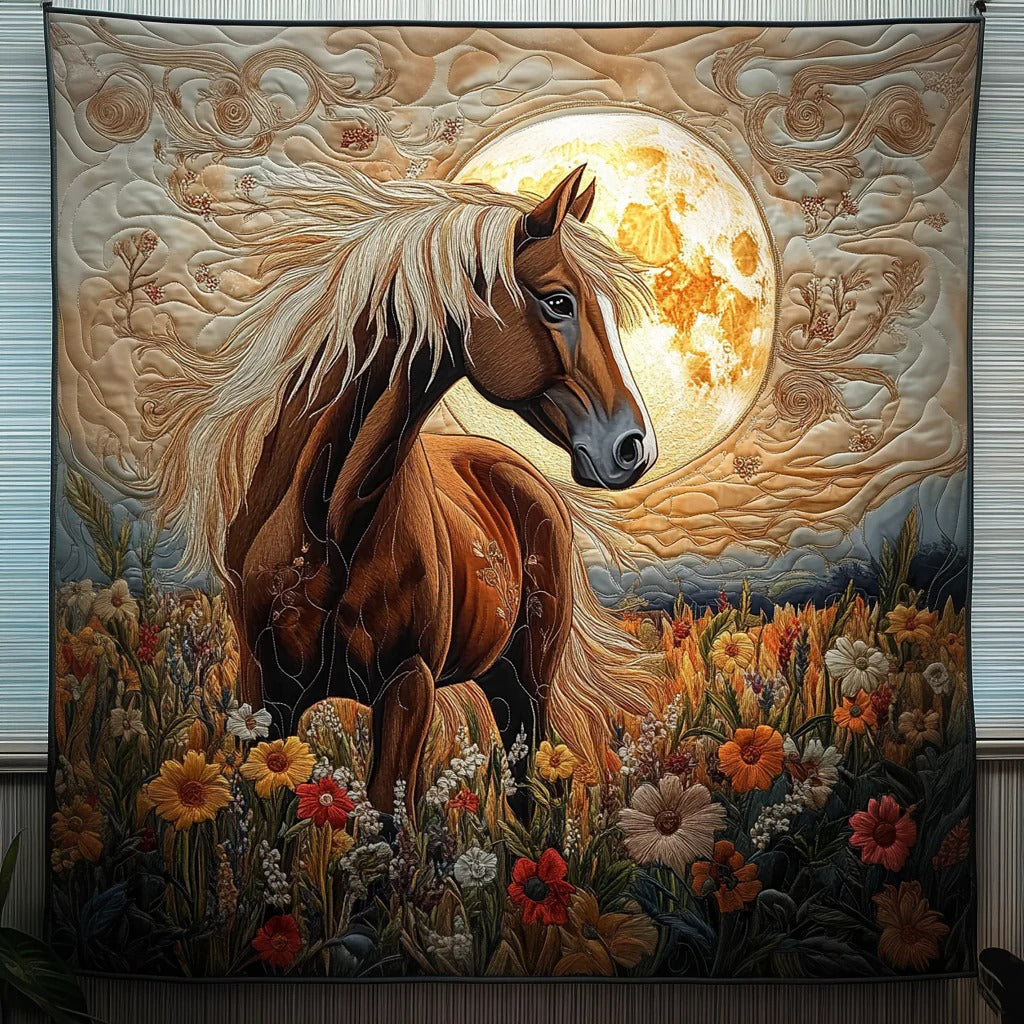 Horse Mission Quilted Blanket