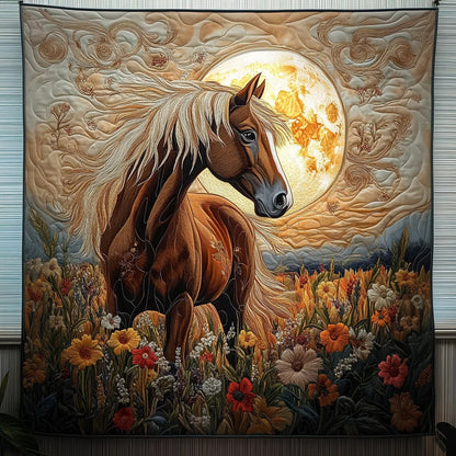 Horse Mission Quilted Blanket