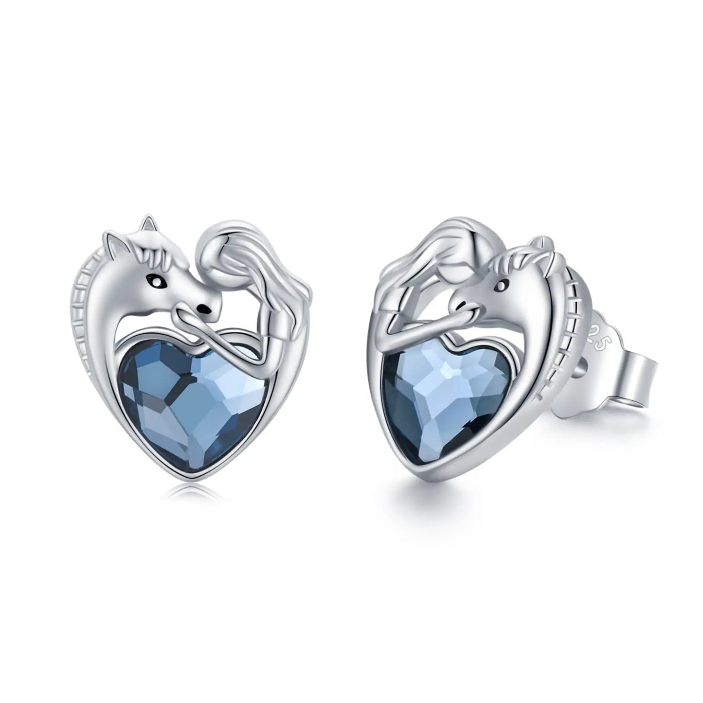 Horse Mission Stallion Earrings (925 Sterling Silver)
